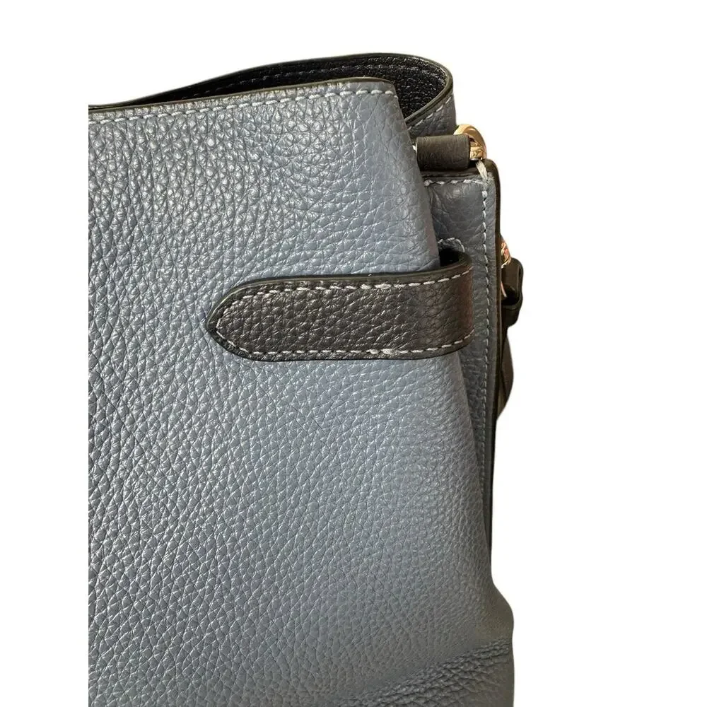 Coach CH188 Hanna Shoulder Bag Pebble Leather Crossbody Washed Chambray Blue